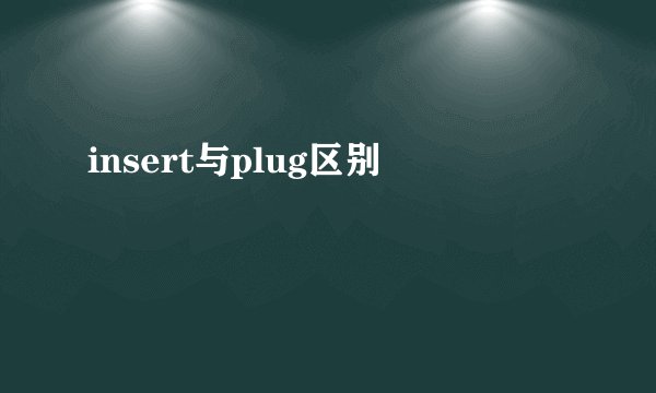 insert与plug区别