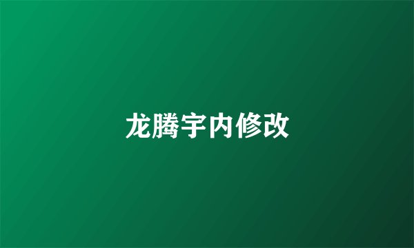 龙腾宇内修改