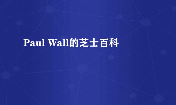 Paul Wall的芝士百科