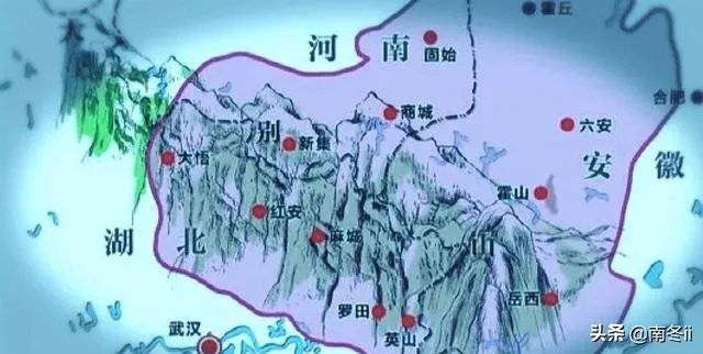 大别山在哪个省有地图吗？