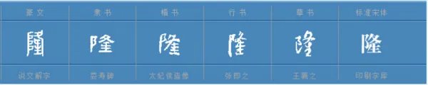 隆的多音字组词
