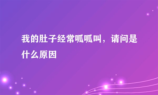 我的肚子经常呱呱叫，请问是什么原因