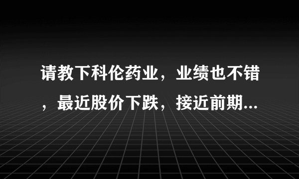 请教下科伦药业，业绩也不错，最近股价下跌，接近前期低点，可以买入吗。谢谢。