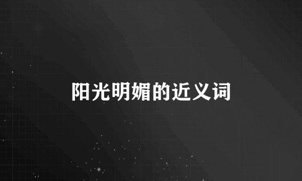 阳光明媚的近义词