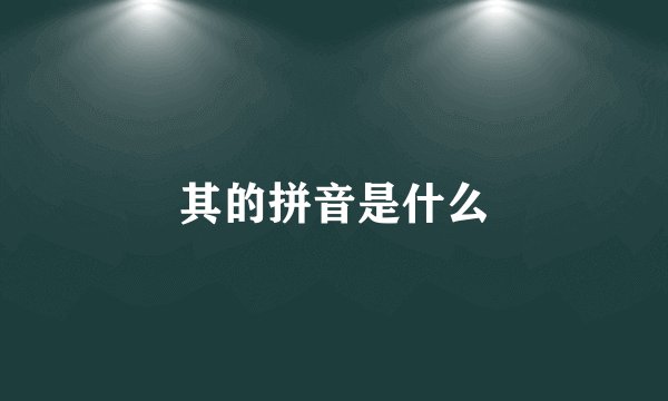 其的拼音是什么