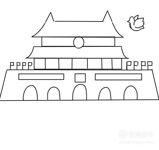 画天安门的简笔画？