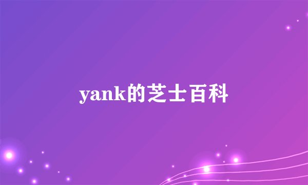 yank的芝士百科