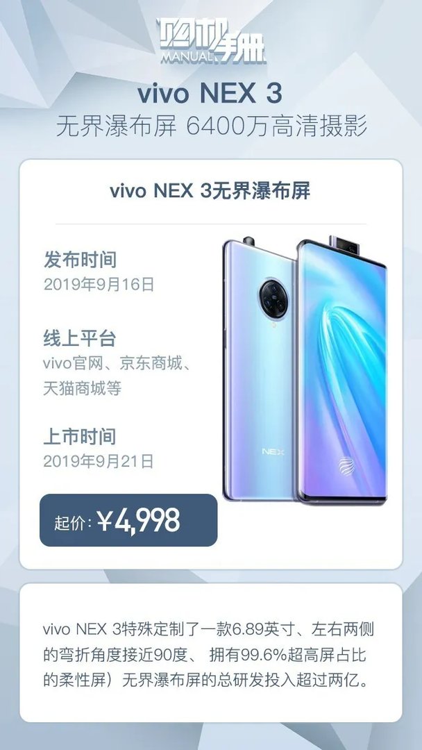 不只99.6%瀑布屏：vivo NEX 3硬核实力一篇看懂