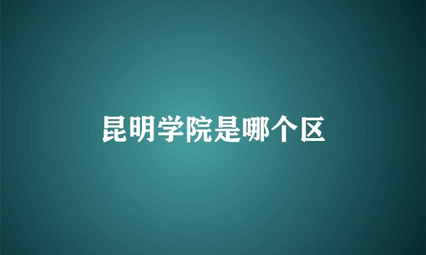 昆明学院是哪个区