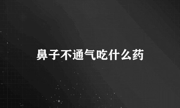 鼻子不通气吃什么药