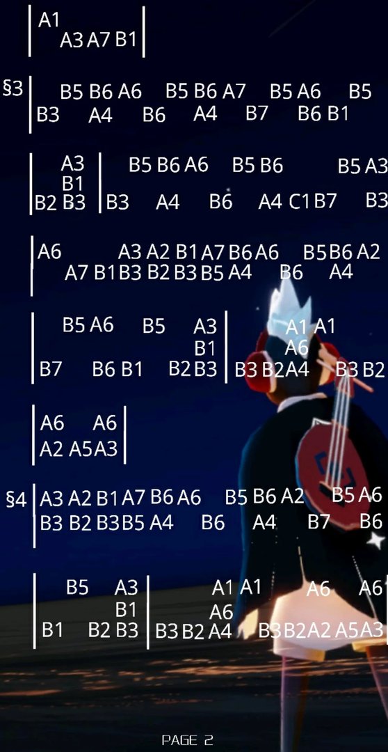 光遇穿越时空的思念简谱介绍 穿越时空的思念简谱是什么