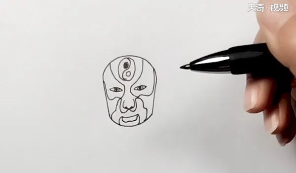 京剧脸谱怎么画简笔  画一个简单脸谱