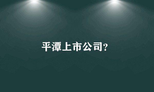 平潭上市公司？