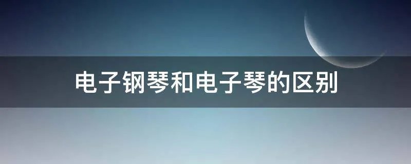 电子钢琴和电子琴的区别