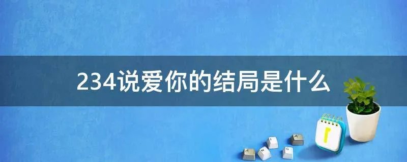 234说爱你的结局是什么