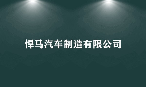 悍马汽车制造有限公司