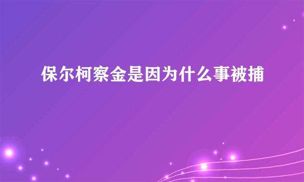 保尔柯察金是因为什么事被捕