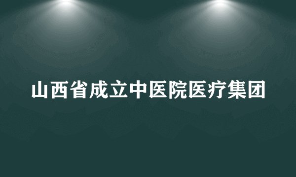 山西省成立中医院医疗集团