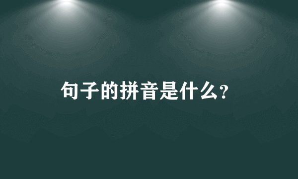 句子的拼音是什么？