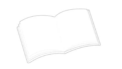 翻开的书怎么画