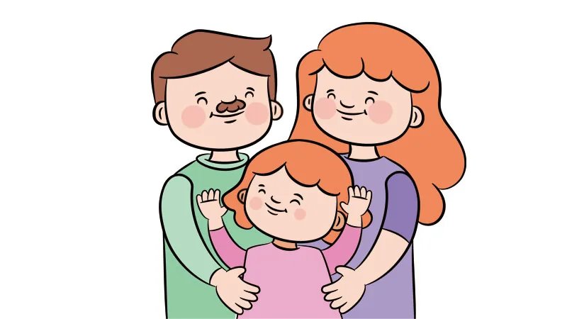 全家福简笔画怎么画