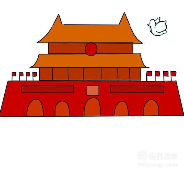 画天安门的简笔画？