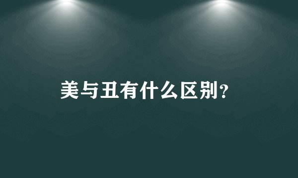 美与丑有什么区别？