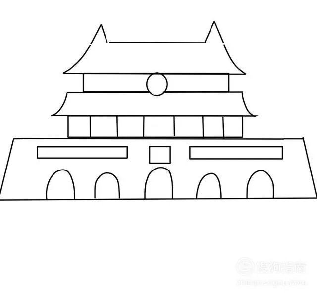 画天安门的简笔画？