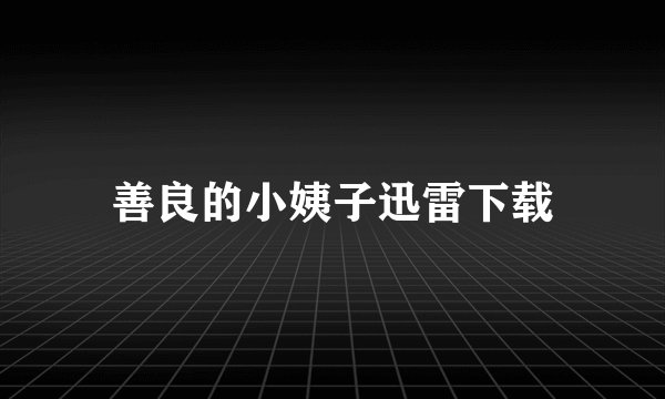 善良的小姨子迅雷下载