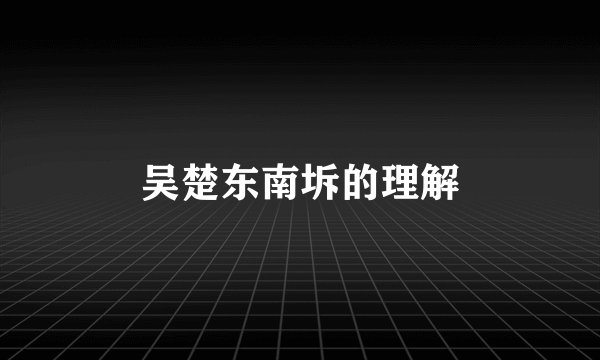 吴楚东南坼的理解