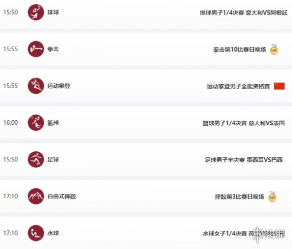 东京奥运会8月3日赛程 8月3日奥运会赛程分享