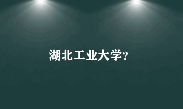 湖北工业大学？