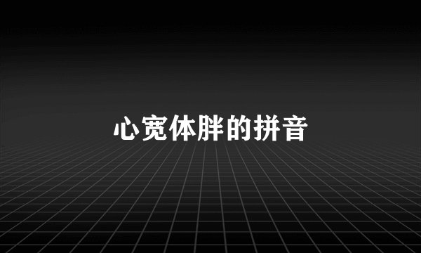 心宽体胖的拼音