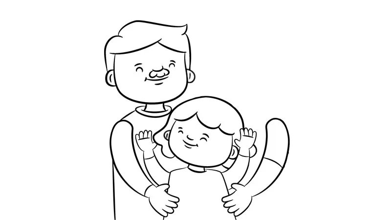 全家福简笔画怎么画