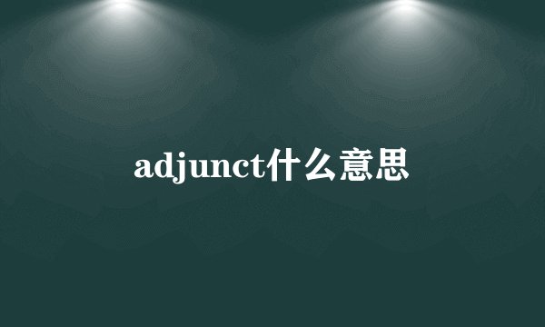 adjunct什么意思