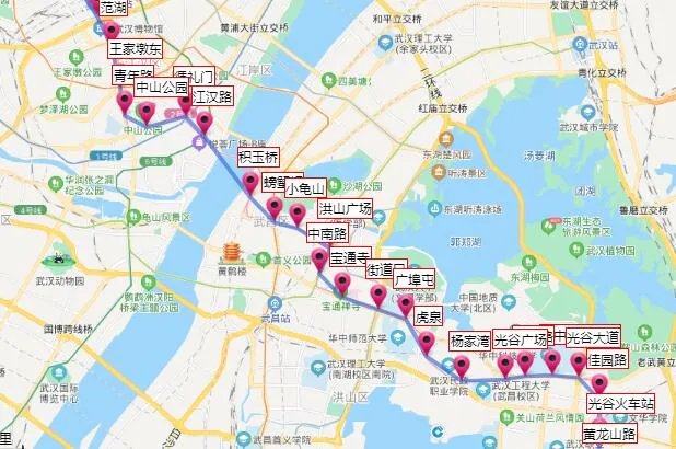 2021武汉地铁2号线路图 武汉地铁2号线站点图及运营时间