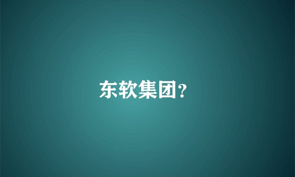 东软集团？