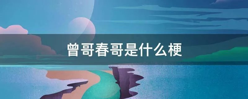 曾哥春哥是什么梗