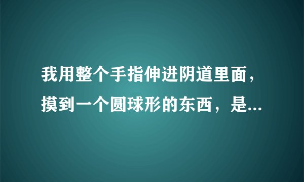我用整个手指伸进阴道里面，摸到一个圆球形的东西，是...