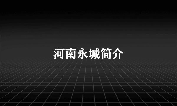 河南永城简介