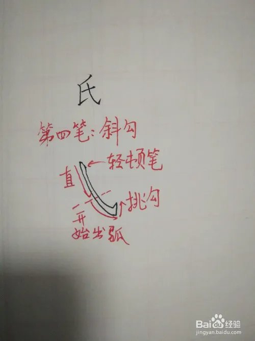 氏的笔顺和书写规范