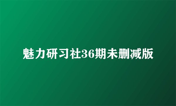 魅力研习社36期未删减版