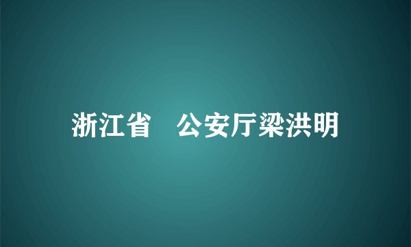 浙江省   公安厅梁洪明