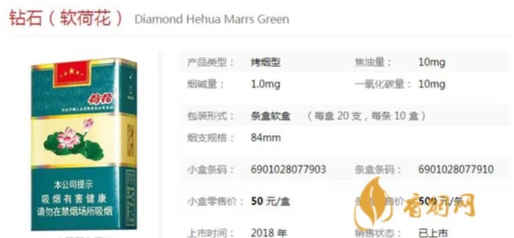 荷花马尔斯绿香烟多少钱一包 马尔斯绿荷花香烟价格