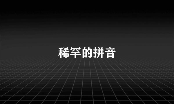 稀罕的拼音
