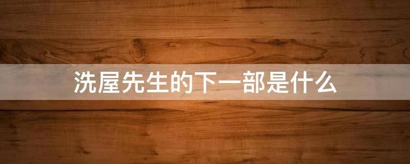 洗屋先生的下一部是什么