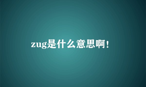 zug是什么意思啊！