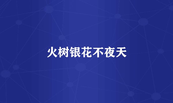 火树银花不夜天