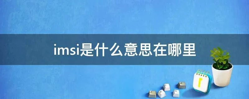 imsi是什么意思在哪里