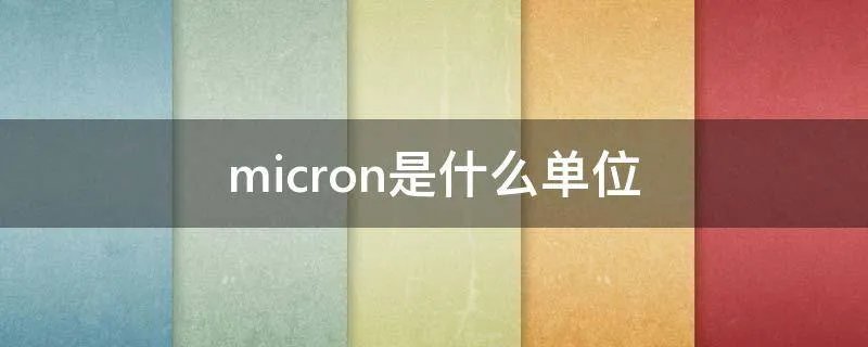 micron是什么单位